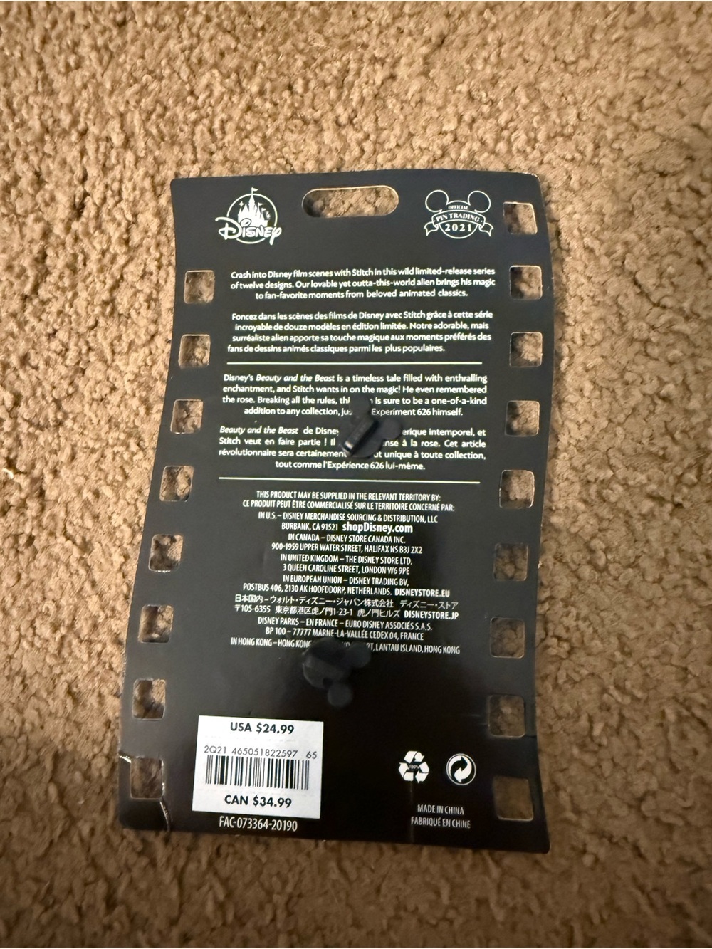 Stitch Crashes Disney Purple Collectible Pin - Picture 2 of 2